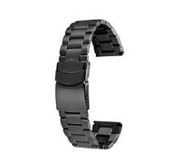 NRERDMT Correa de acero inoxidable de 23 mm compatible con la cadena de reloj Casio PROTREK Series PRW-60YT PRW-70/50/30 PRW-6900Y Series, pulsera negra plateada for hombre(Noir)