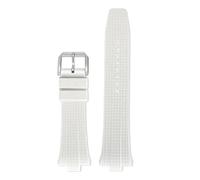 NRERDMT Correa de caucho fluorado de 9 mm compatible con Citizen NJ0150 NJ0151 ME Color Series FKM Convex End Pulsera deportiva de liberación rápida(Bianco)