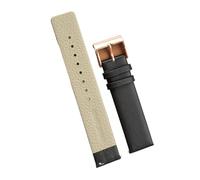 NRERDMT Correa de cuero de vaca for hombres y mujeres, de negocios, Vintage, marrón, de liberación rápida, Compatible con pulsera de reloj DW de 18mm, 20mm y 22mm(Black 04,18mm)