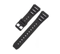 NRERDMT Correa de reloj de 22 mm compatible con Casio CA-53W, CA-61W, FT-100W, W-520U y W-720G. Correa de repuesto de TPU suave for FT100W.(Black black,18mm)
