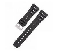NRERDMT Correa de reloj de 22 mm compatible con Casio CA-53W, CA-61W, FT-100W, W-520U y W-720G. Correa de repuesto de TPU suave for FT100W.(Black Silver,20mm)