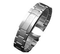 NRERDMT Correa de reloj de acero inoxidable macizo for hombre, compatible con Rolex Oyster Perpetual Datejust DAYTONA SUBMARINER, correas de reloj de lujo de 20 mm.(21mm)