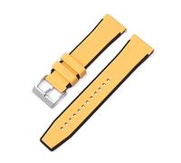 NRERDMT Correa de silicona de caucho universal 20 mm 22 mm 24 mm 26 mm Hombres Mujeres Correa de reloj deportiva impermeable de liberación rápida Compatible con Huawei Compatible con Seiko Omega(Orang