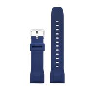 NRERDMT Correa de silicona negra y azul compatible con Casio PRG-650 PRW-6600Y-1A9 PRG600/610 (24 mm)(Blue silver clasp)