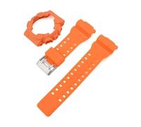 NRERDMT Correa + Estuche Compatible con Casio G-Shock GA-100/110/120/140 GD-100 GAX-100 GLS-100 Pulsera de Repuesto de Correa de Reloj Mate de Silicona de Goma(Orange)