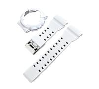 NRERDMT Correa + Estuche Compatible con Casio G-Shock GA-100/110/120/140 GD-100 GAX-100 GLS-100 Pulsera de Repuesto de Correa de Reloj Mate de Silicona de Goma(Bianco)