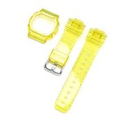 NRERDMT Correa protectora for reloj Compatible con Casio G-Shock DW-5600 DW-5000 GW-M5610 GLX-5600 Pulsera de silicona de caucho transparente(Yellow,5600 series)