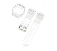 NRERDMT Correa protectora for reloj Compatible con Casio G-Shock DW-5600 DW-5000 GW-M5610 GLX-5600 Pulsera de silicona de caucho transparente(Transparent,5600 series)