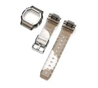 NRERDMT Correa protectora for reloj Compatible con Casio G-Shock DW-5600 DW-5000 GW-M5610 GLX-5600 Pulsera de silicona de caucho transparente(Noir,5600 series)