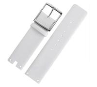 NRERDMT Correas de reloj compatibles con CK K94231 K9423101, de cuero, duraderas y suaves, compatibles con Calvin Klein, pulsera de 22 mm for hombre.(White-silver)