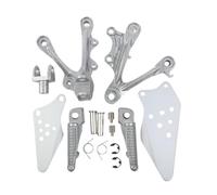 NRERDMT Juego de Soportes for reposapiés Delantero de Motocicleta Compatible con Kawasaki Ninja ZX6R 2009-2023 ZX636 2013-2023 2022 2021 2020 2019 2018(Silver)