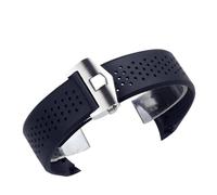 NRERDMT Pulsera de reloj compatible con TAG HEUER GRAND CARRERA AQUARACER, correa de silicona suave for hombre, correa de reloj de goma, cadena de 22 mm y 24 mm.(Black-black,22mm)