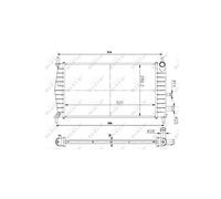 NRF 50131A Radiador, refrigeración del motor