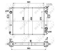 NRF 52296A Enfriador Refrigeración Del Motor Aluminio Plástico