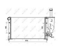 NRF 53128A Refrigerador De Refrigeración Del Motor Para Fiat Panda 169