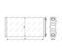 NRF 54254 Intercambiador De Calor Calefacción Interior Aluminio