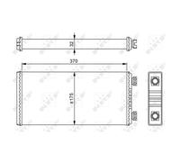 NRF 54257 Intercambiador De Calor Calefacción Interior Aluminio