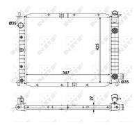 NRF 56028 Radiador Refrigeración Del Motor Aluminio