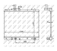 NRF 59208 Radiador de Refrigeración delMotor, 400mm x 531mm