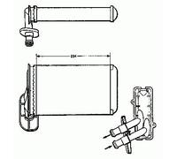 NRF B.V. Radiador de calefacción para VOLKSWAGEN: New Beetle, Golf, Passat, Polo, Lupo, Golf Cabriolet, Vento, Caddy & SKODA: Octavia (Ref: 58622)