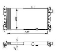 NRF Radiador Del Motor Aluminio para Opel Kadett D 1.3 N Ascona C