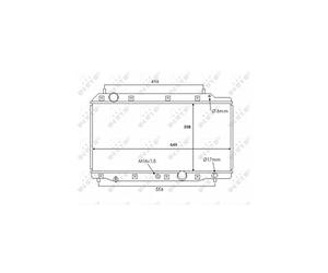 NRF Radiador refrigeración del motor Ancho de red 398mm Longitud de red 649mm Profundidad de red 26mm Compatible con HONDA CR-V III RE 58383