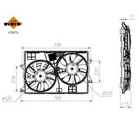 NRF Ventilador Refrigeración Del Motor Apto para Jeep Cherokee Kl 2.2 CRD 4x4