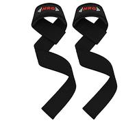 NRG Fitness - Correas de tracción para entrenamiento de fuerza y culturismo (acolchadas), 52 cm, muñequeras de fitness, ayuda para levantar peso muerto, correas de levantamiento de peso, muñequeras