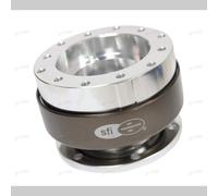 NRG Innovations Gen 2.0 Kit di rilascio rapido del volante 6x70mm e 6x74mm Motivalo per bulloni argento Anello cromatico NRG-SRK-200-1SL