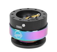 NRG Steering Wheel Quick Release Kit - Gen 2.0 - Black Body w/ Neochrome Ring - Part # SRK-200BK-MC by NRG Innovations