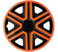 NRM Action Tapacubos, Naranja de Negro 15 Pulgadas (4 x Universal)