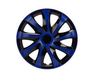 NRM ko249 Tapacubos Draco CS, Negro/Azul, 13 Pulgadas, Juego de 4