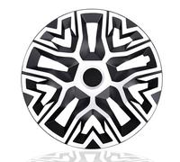 NRM Las mejores Radkappen bicolor blanco/negro de 15 pulgadas para llantas de acero | Juego de 4 Radzierblenden de 15 pulgadas blanco/negro