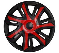 NRM N-Power Tapacubos 15'' Rojo/Negro 4 unidades Plástico ABS