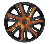 NRM N-Power Tapacubos para Llantas de Acero Embellecedores de Rueda Bicolor Juego de 4 para Vehículo KFZ Plástico ABS (Cobre/Negro, 14")
