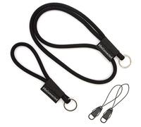 NRM-Products - Juego de llaveros (antracita, 15 cm y 45 cm), banda con anillo para llaves, DNI, teléfono móvil, cámara, cordón para hombre, mujer y niños