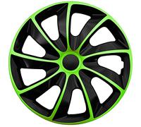 NRM Quad Bicolor Tapacubos para Llantas de Acero Juego de 4 Embellecedores de Rueda Bicolor para Vehículo KFZ Plástico ABS (16")