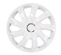 Tapacubos universales NRM Stig 16 pulgadas blanco 4 piezas