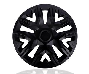 NRM The Best Black MATT Tapacubos para llantas de acero | Tapacubos juego de 4 unidades negro mate