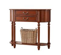 NRNQMTFZ Consola rústica, Mesa Auxiliar Industrial para Entrada,Mesa de Entrada de Madera con Estante Inferior, Mesa de sofá Estrecha, mesas de Acento Retro para Pasillo(90cm/35.4in)