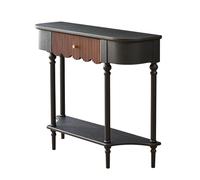 NRNQMTFZ Mesa Auxiliar de Entrada Estilo rústico,Mesa de Entrada de Madera para Sala de Estar,Mesa de sofá Estrecha con cajones, mesas de Acento Retro para Pasillo