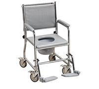 NRS Healthcare L22056 - Silla inodoro con ruedas, altura fija