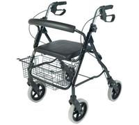 NRS Healthcare M39634 - Andador con 4 ruedas, asiento y cesta
