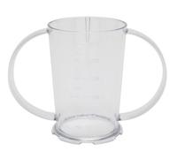 NRS Healthcare M79437 - Vaso con dos asas y medidas de nivel, color transparente