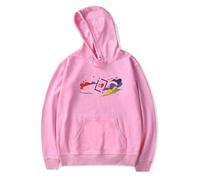 NRSMGTWS Grian Space and Hearts Sudadera de manga larga con capucha para mujer y hombre, ropa de moda, rosa, XS