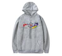 NRSMGTWS Grian Space and Hearts Sudadera de manga larga con capucha para mujer y hombre, ropa de moda, gris, XL