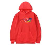 NRSMGTWS Grian Space and Hearts Sudadera de manga larga con capucha para mujer y hombre, ropa de moda, rosso, XL