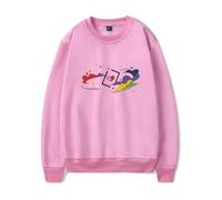NRSMGTWS Grian Space and Hearts - Sudadera de manga larga con cuello redondo para mujer y hombre, rosa, 4XL