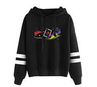 NRSMGTWS Grian Space and Hearts - Sudadera unisex de manga larga con capucha, sin bolsillos, informal, ropa de calle, Negro, S
