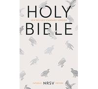 NRSV Catholic Bible, Anglicised Edition, Cream Hardback, Silver Foiled Eagle, Two Ribbon Markers, NRSV New Revised Standard Version, Hardback, Standard size: NRSV Anglicized Edition with Apocrypha